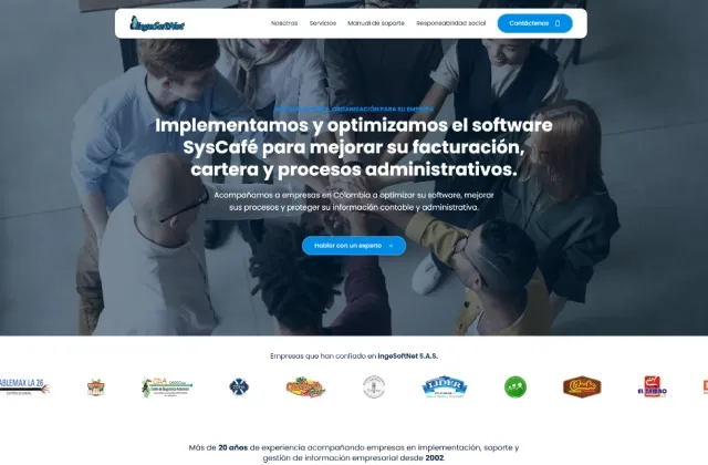Imagen vista previa de Página web de IngeSoftNet Imagen de Página web de IngeSoftNet